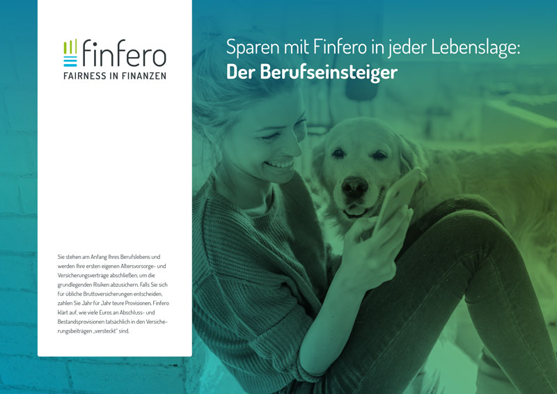 Modernes Whitepaper von Finfero für das Sparen in jeder Lebenslage: Der Berufseinsteiger