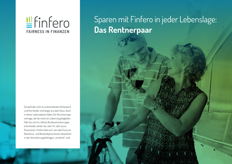 Modernes Whitepaper von Finfero für das Sparen in jeder Lebenslage: Das Rentnerpaar