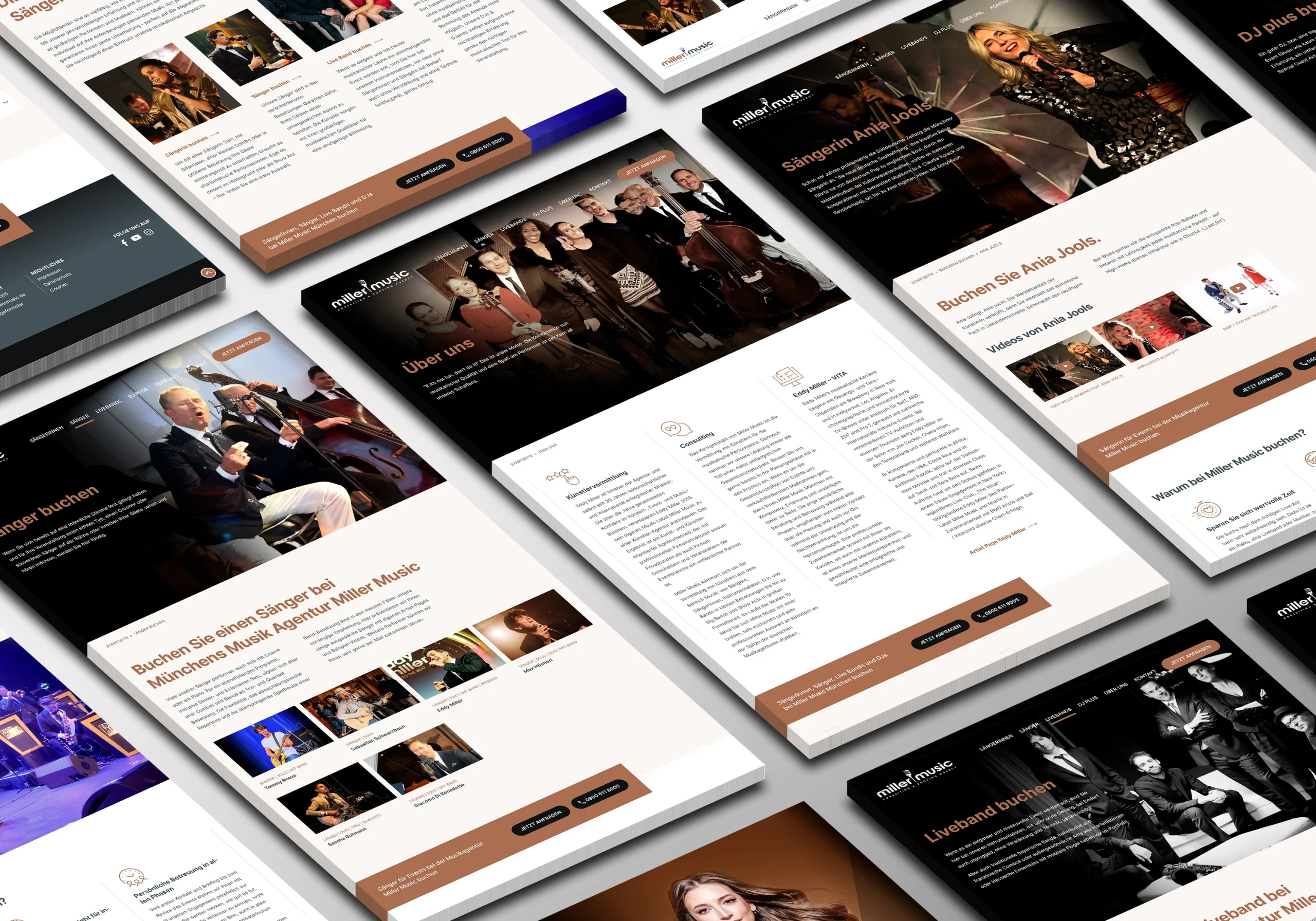 Miller Music Website Kacheln
