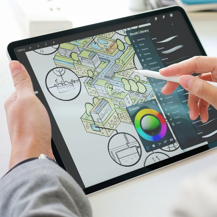 PFI Schwammstadt-Infografik Skizze iPad