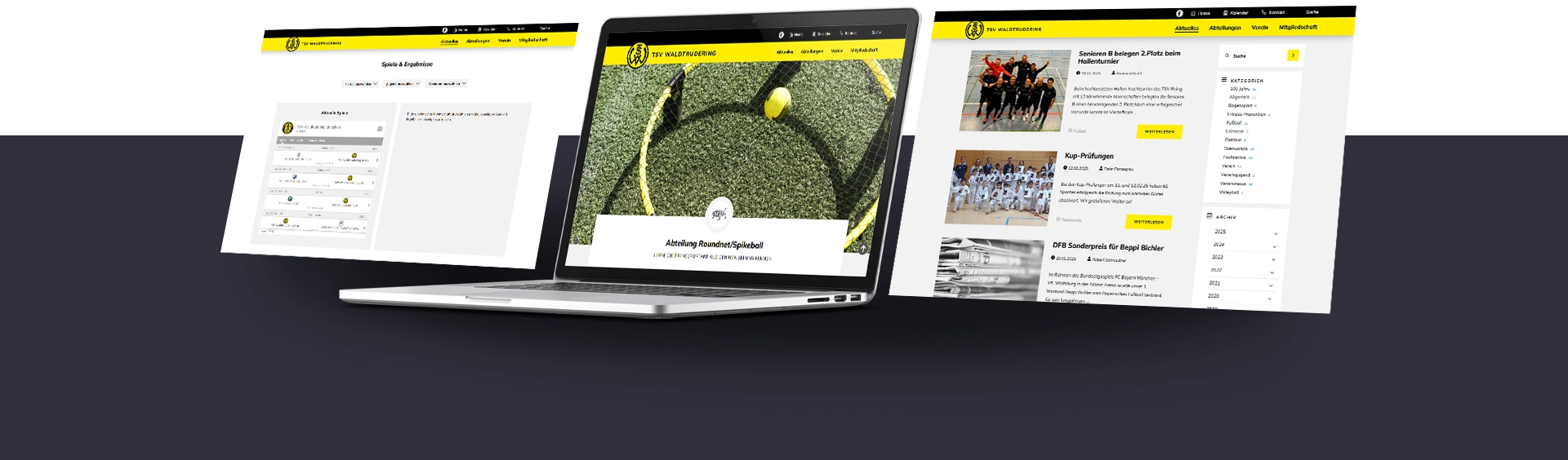 TSV Waldtrudering Webseite Notebook