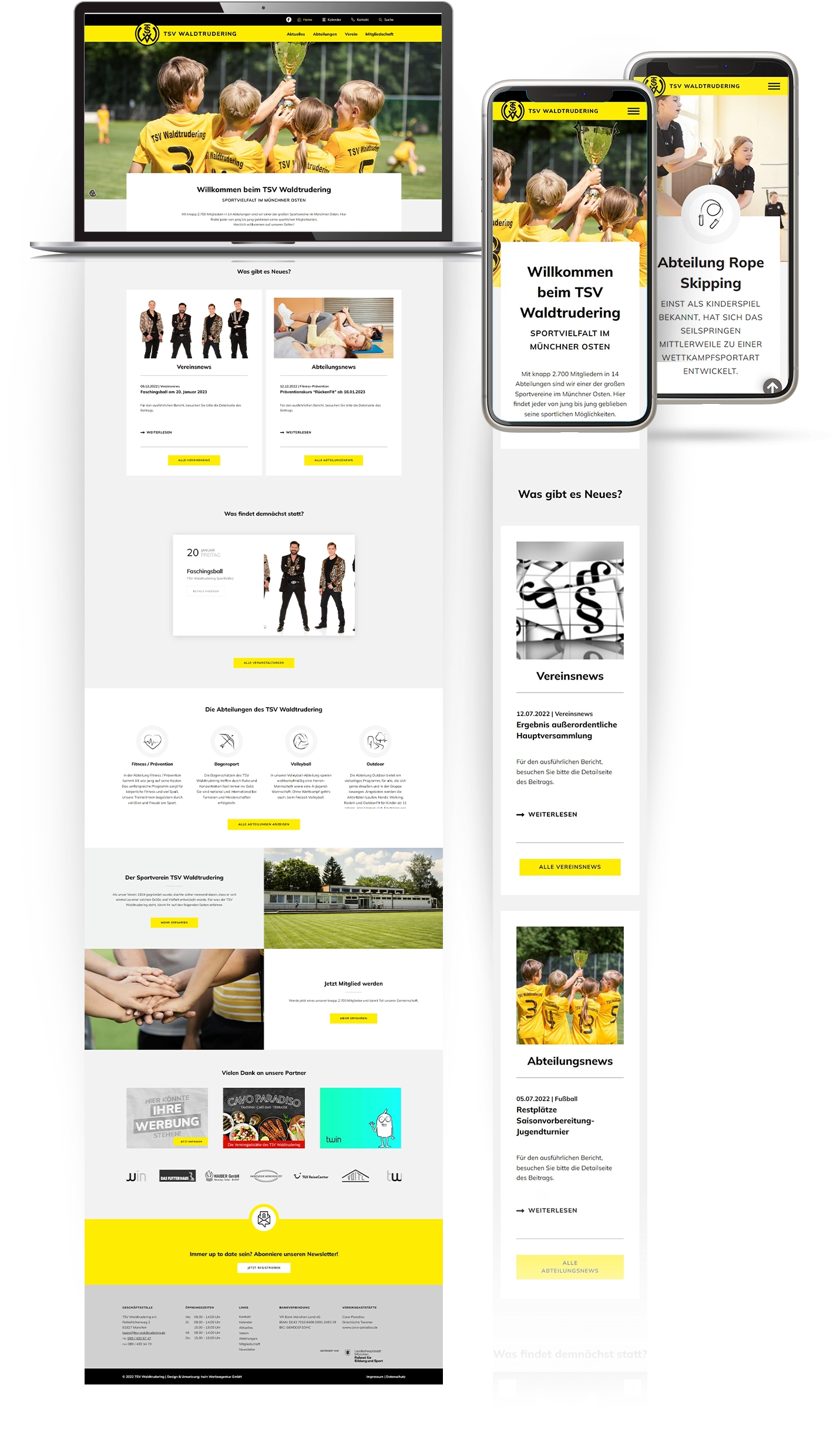TSV Waldtrudering Website responsive