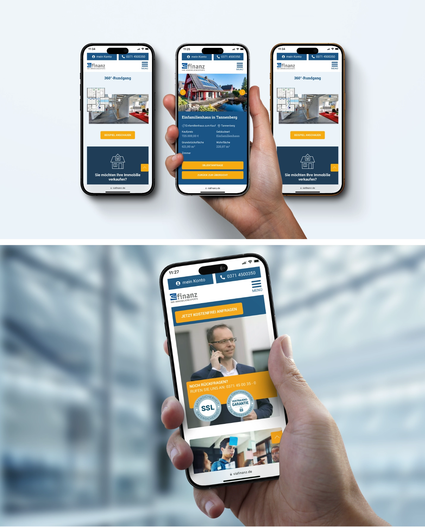 Via Finanz Immobilien Website responsive