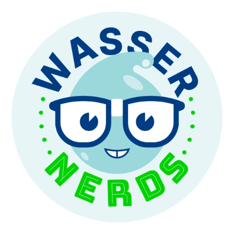 Wasser Nerds: ein Logo mit Charakter – spielerisch, einprägsam, interaktiv 1 Wasser Nerds Logo Variante Nerdbrille