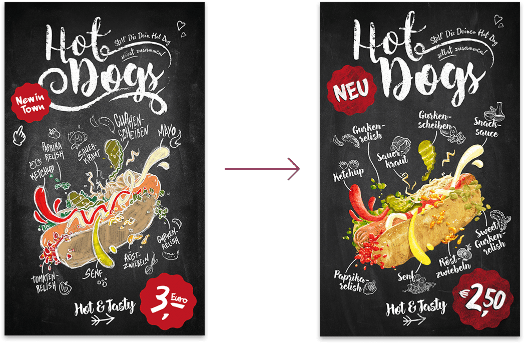 Corporate Design und Print für Hot Dogs 131
