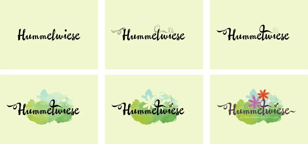 Entstehung und verschiedene Versionen des Hummelwiesen Logos