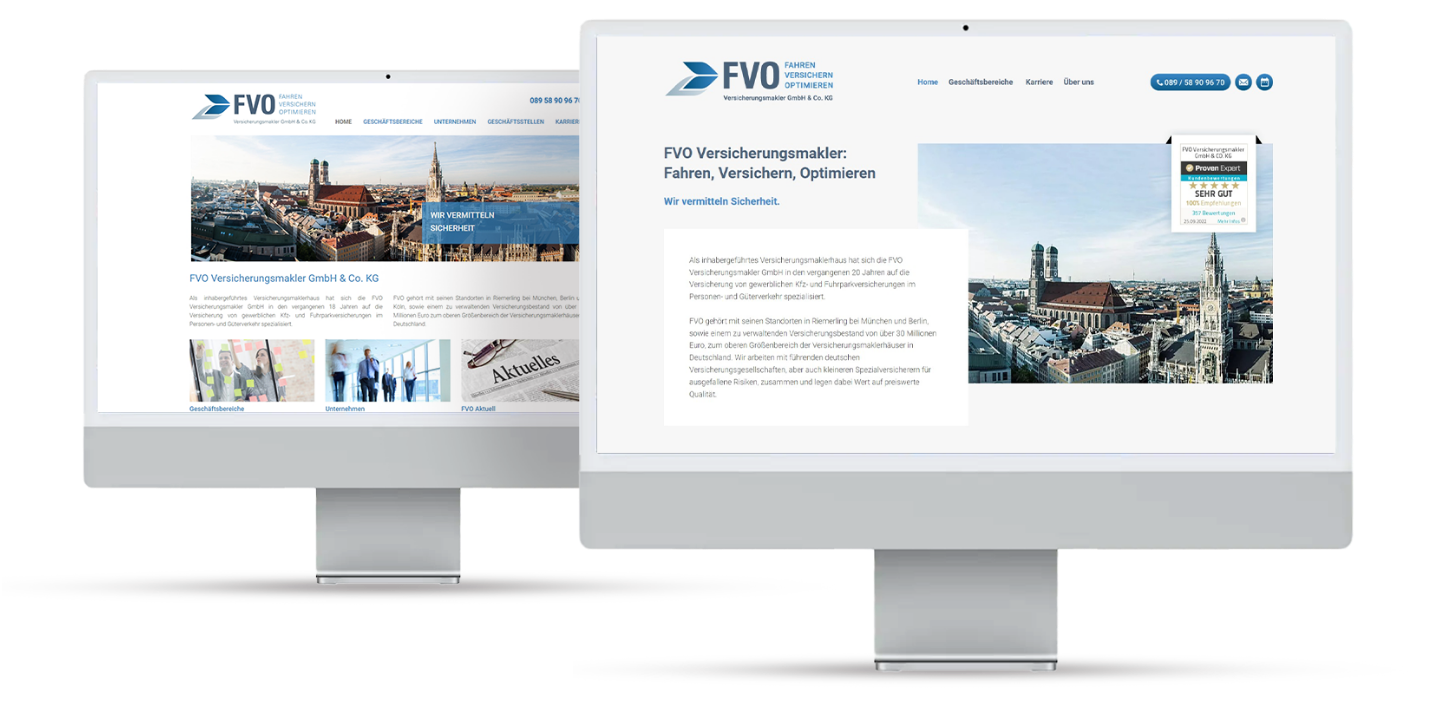 twin werbeagentur Referenz FVO - Webseite vorher nachher