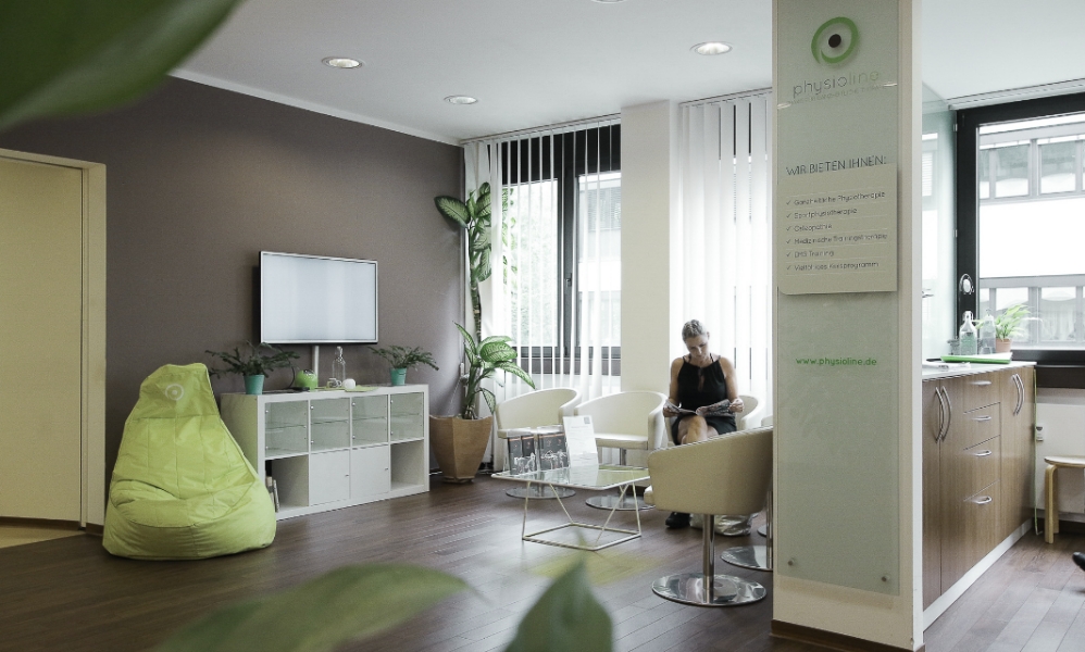 twin werbeagentur - Referenz - Physioline Sport & Prävention GmbH - Wartezimmer twin werbeagentur - Referenz - Physioline Sport & Prävention GmbH - Wartezimmer